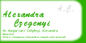 alexandra czegenyi business card