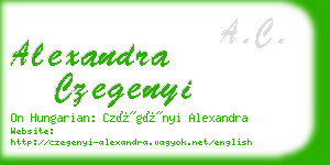 alexandra czegenyi business card